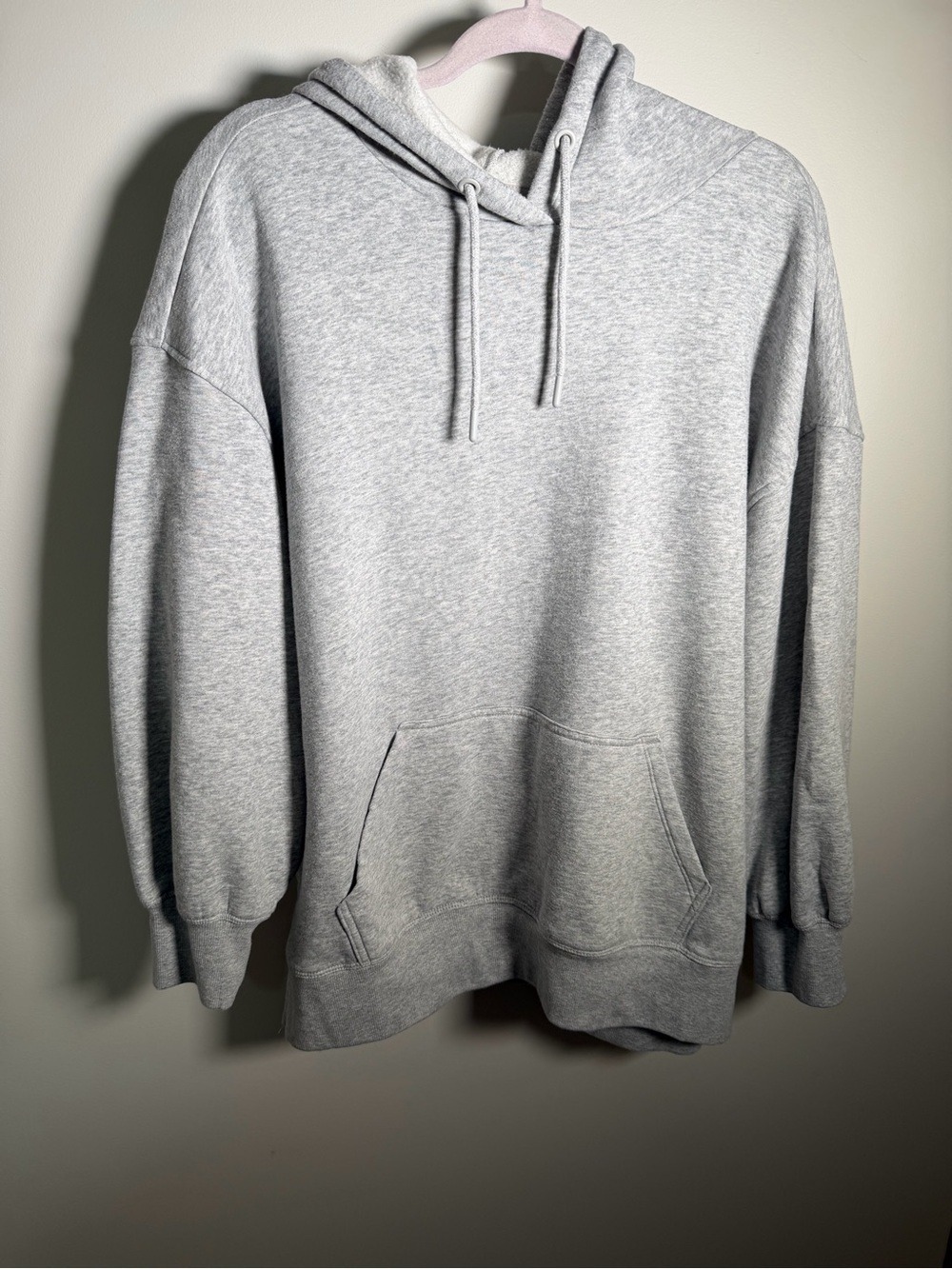 MTA Sport Gray Pullover Hoodie Sweatshirt Drop Shoulder